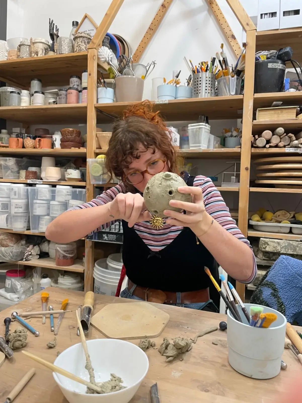Rachele al lavoro