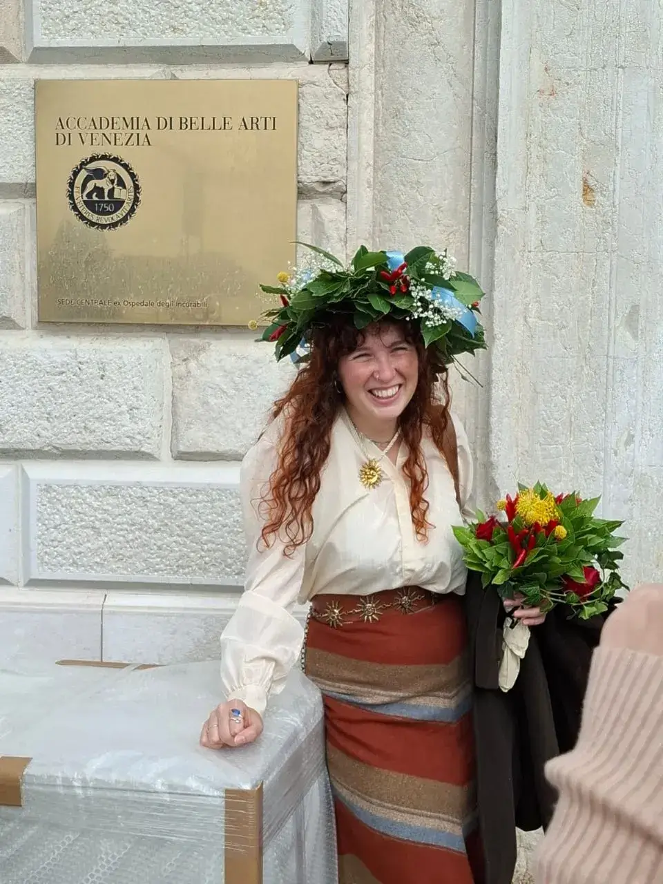 Rachele durante il giorno della laurea
